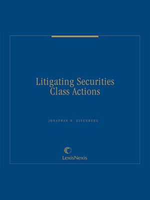 cover image of Litigating Securities Class Actions